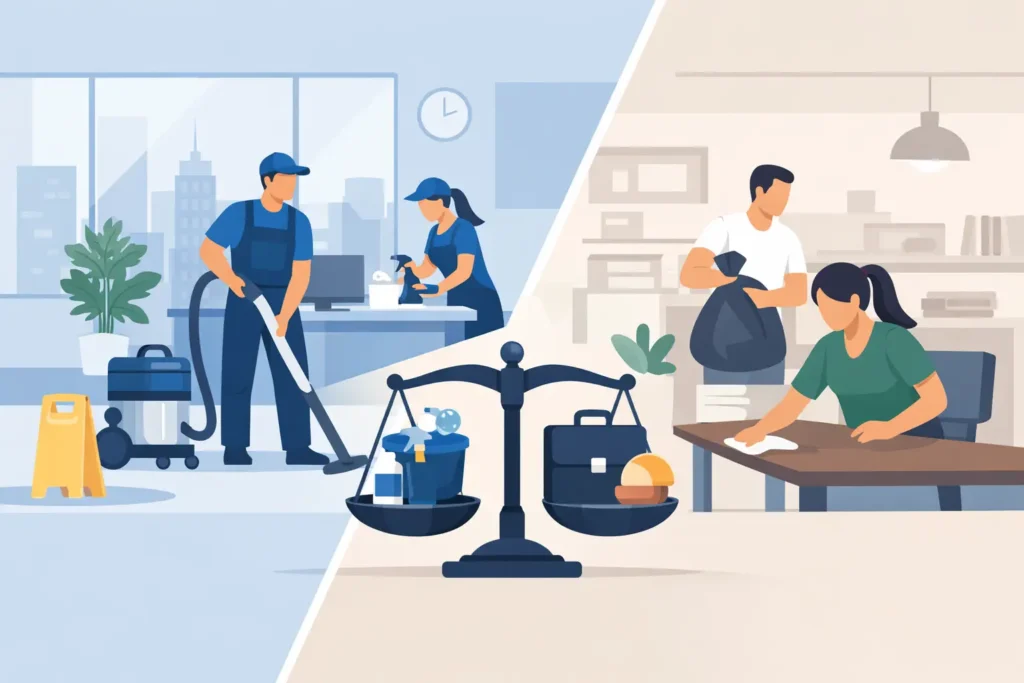 Commercial Cleaning vs In House for Workplaces