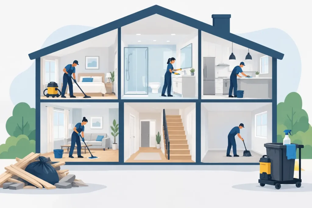 A Construction Cleanup Example, Room by Room